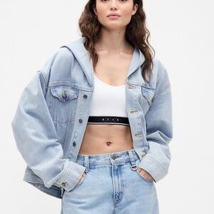 NWT Gap X Beis oversized denim hooded jacket
